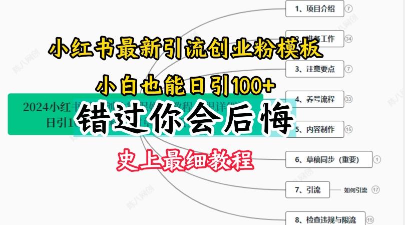 2024小红书引流创业粉史上最细教程，手把手教你引流【揭秘】-我的网站