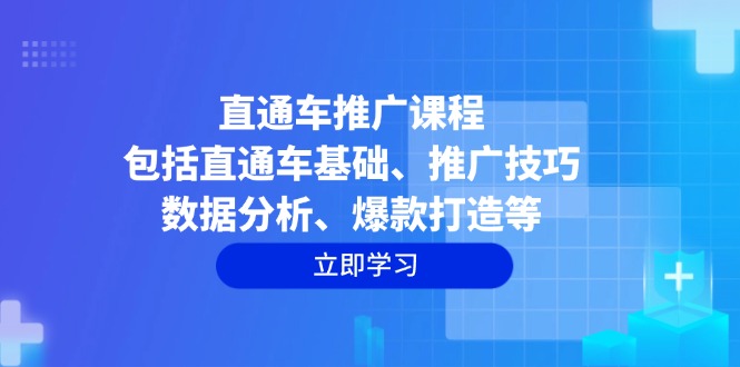 直通车推广课程：包括直通车基础、推广技巧、数据分析、爆款打造等-我的网站