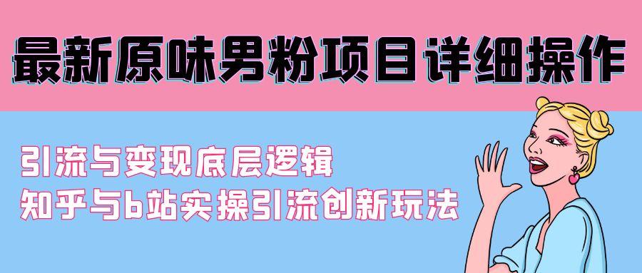 最新原味男粉项目详细操作 引流与变现底层逻辑+知乎与b站实操引流创新玩法-我的网站