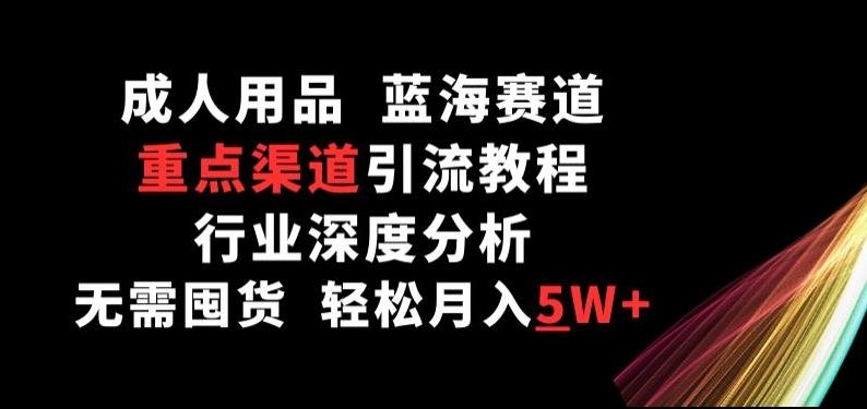 成人用品，蓝海赛道，重点渠道引流教程，行业深度分析，无需囤货，轻松月入5W+【揭秘】-我的网站